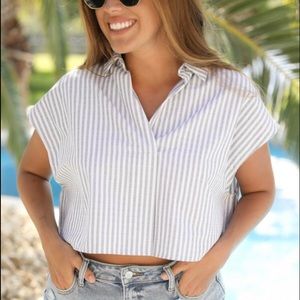 Striped Boutique Top NWOT